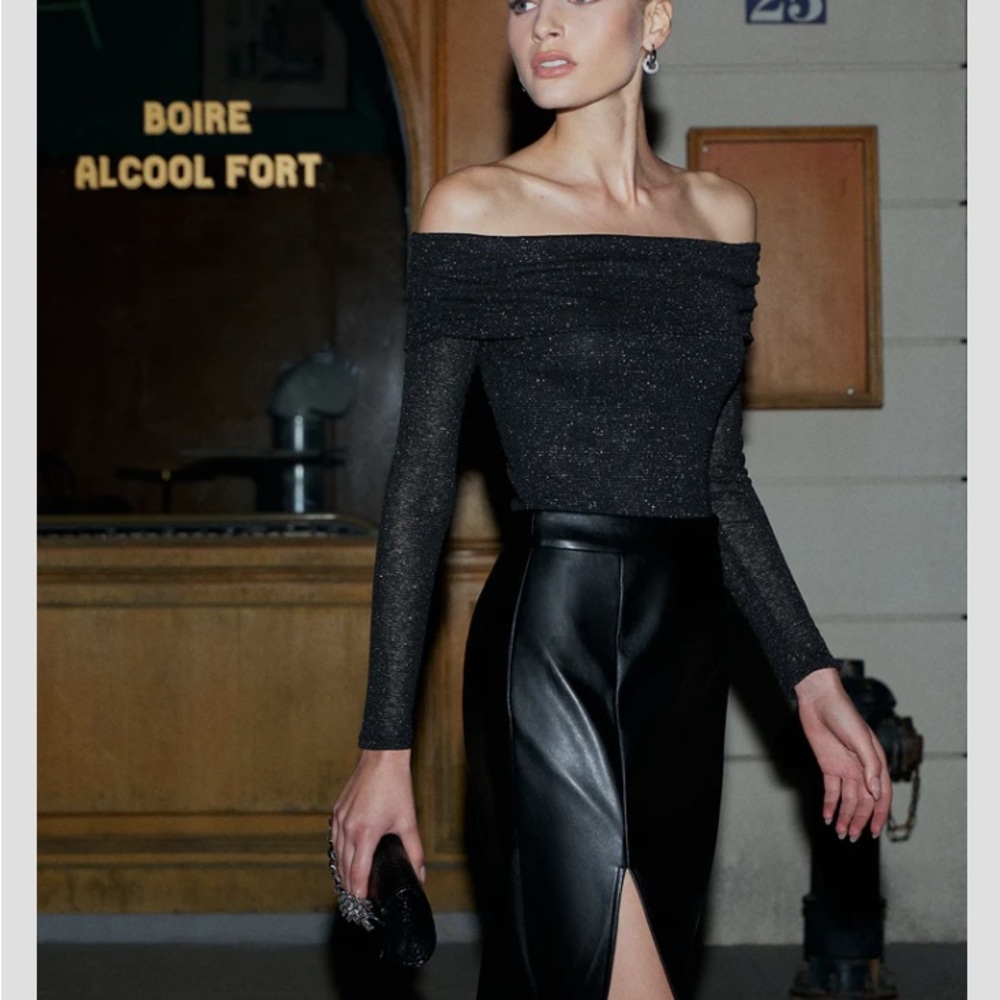 Stylish Black Off-Shoulder top